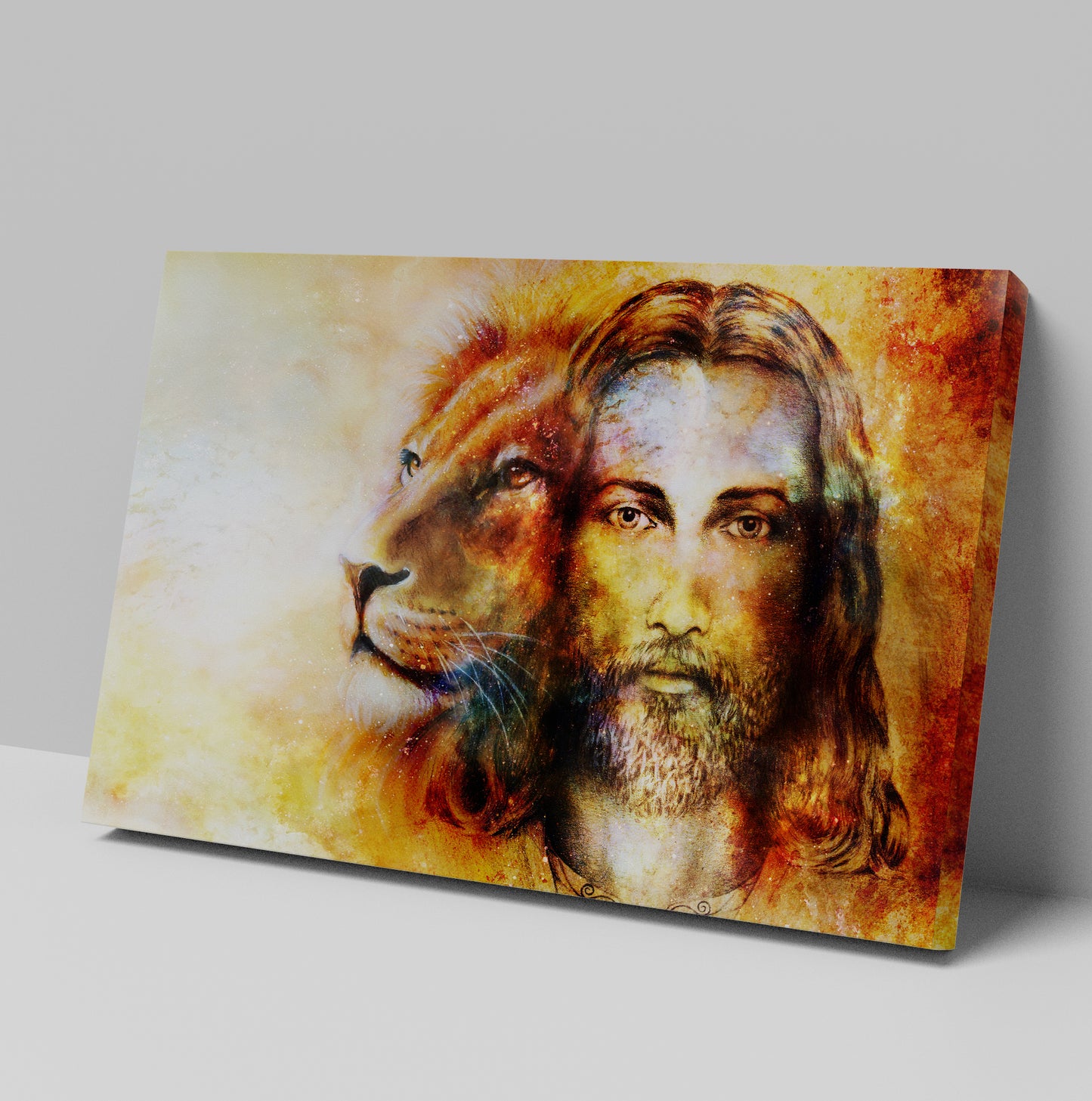 Canvas Jesus & Lion