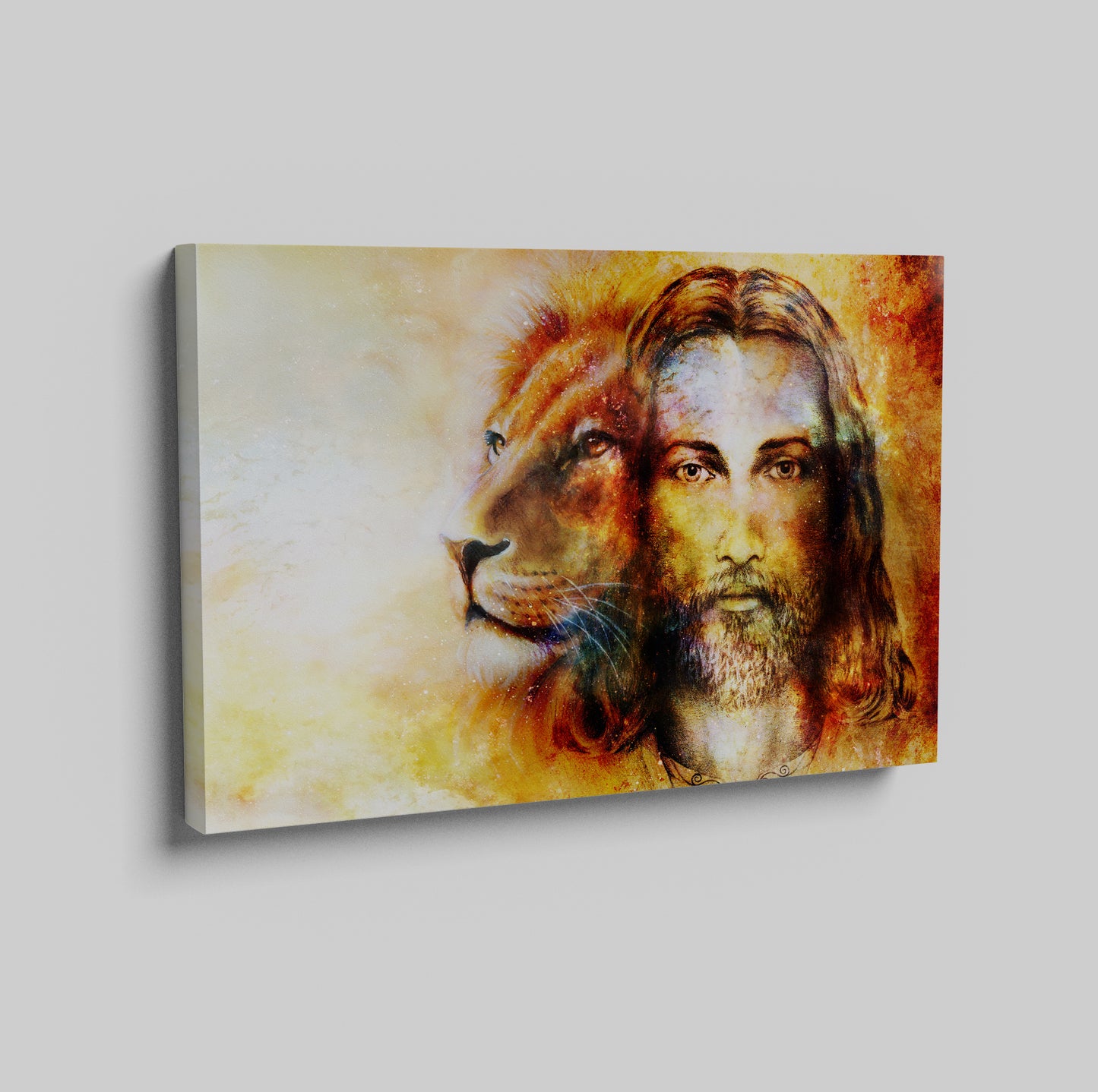 Canvas Jesus & Lion